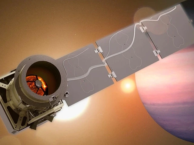 Artist's concept of NASA's Pandora mission, which will help scientists untangle the signals from the atmospheres of exoplanets – worlds beyond our solar system – and their stars.